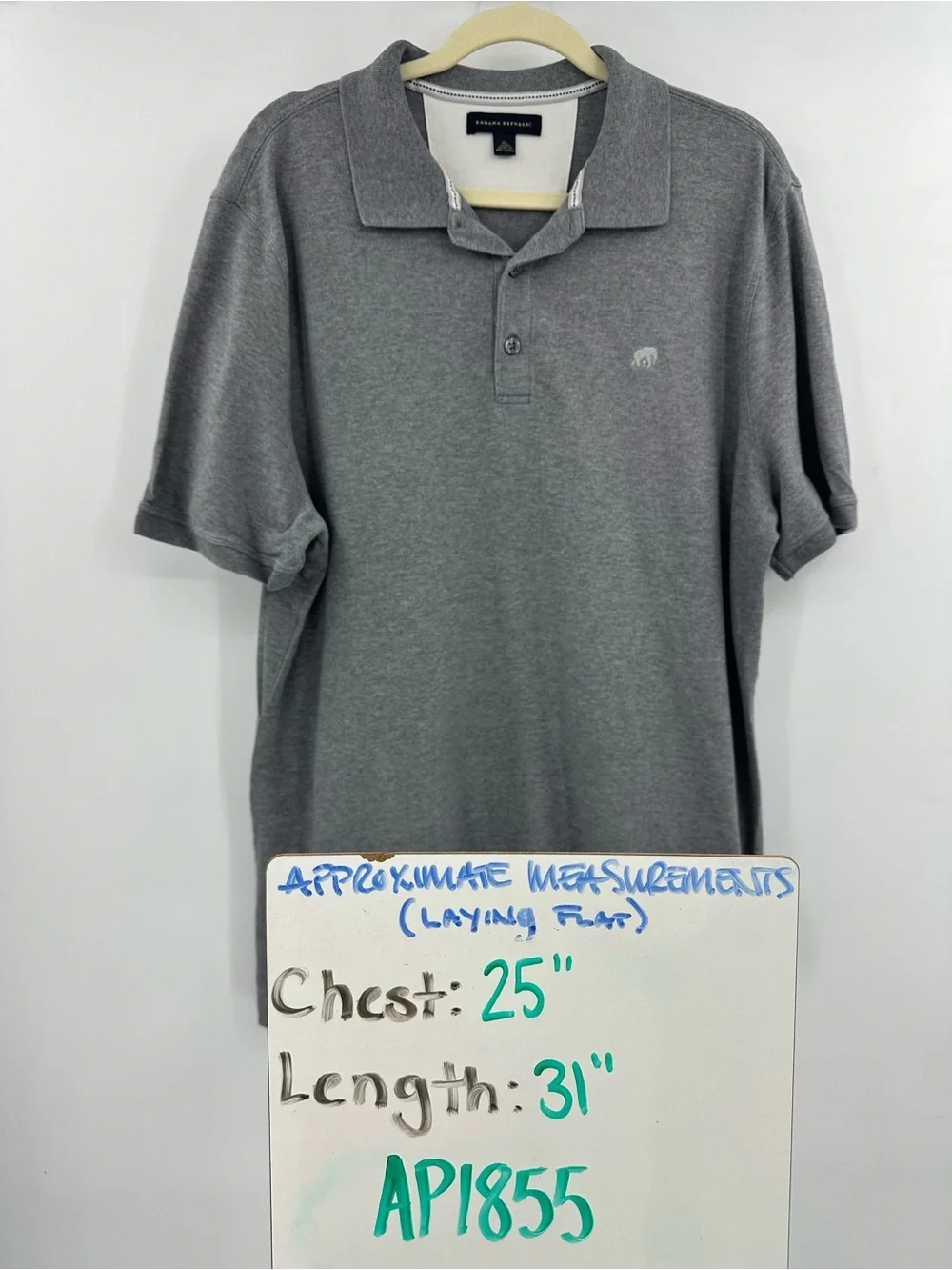 Banana Republic Men's Gray Heather Polo